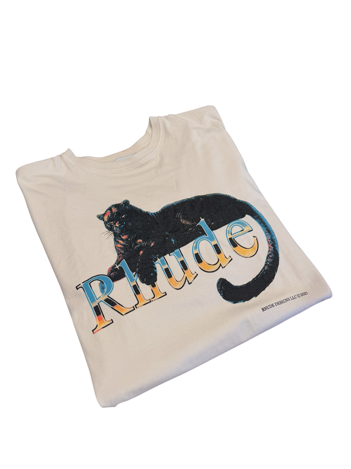 Rhude - Panther Logo Tee - Cream - Size L - Preowned