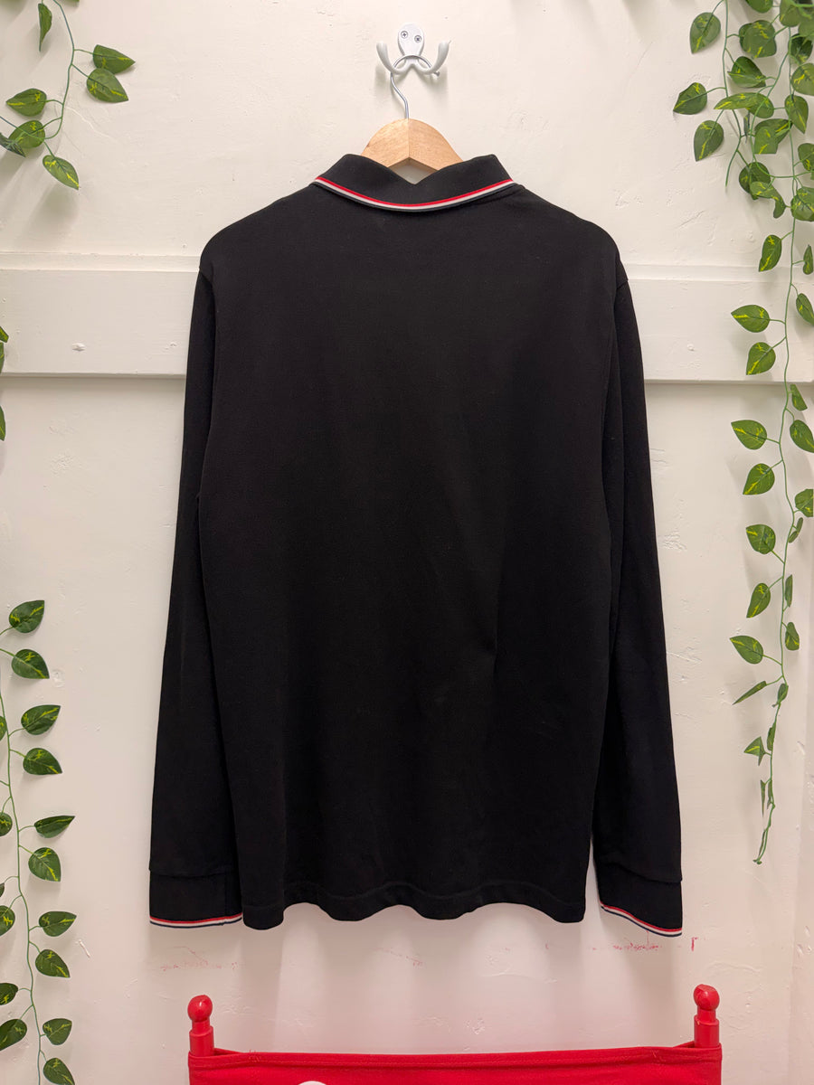 Moncler - Long Sleeve Polo - Black