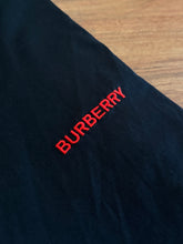 Load image into Gallery viewer, BURBERRY - Black Embroidered Logo Tee - Small (Oversized Fit) - PreOwned - Retail ~$320
