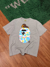 Load image into Gallery viewer, BAPE - Grey Cotton Candy Camo Baby Milo Ape Head T-Shirt - Size Medium
