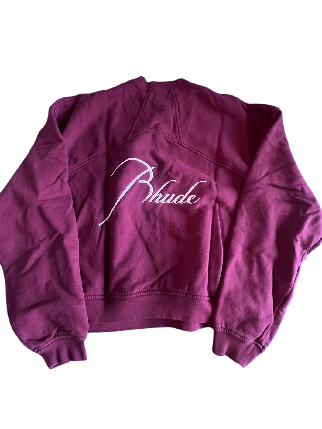 Rhude Burgundy Crewneck Sweatshirt Size M NEW