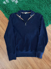Load image into Gallery viewer, Burberry - Navy Quarter Zip Sweater Medium - Retail $495
