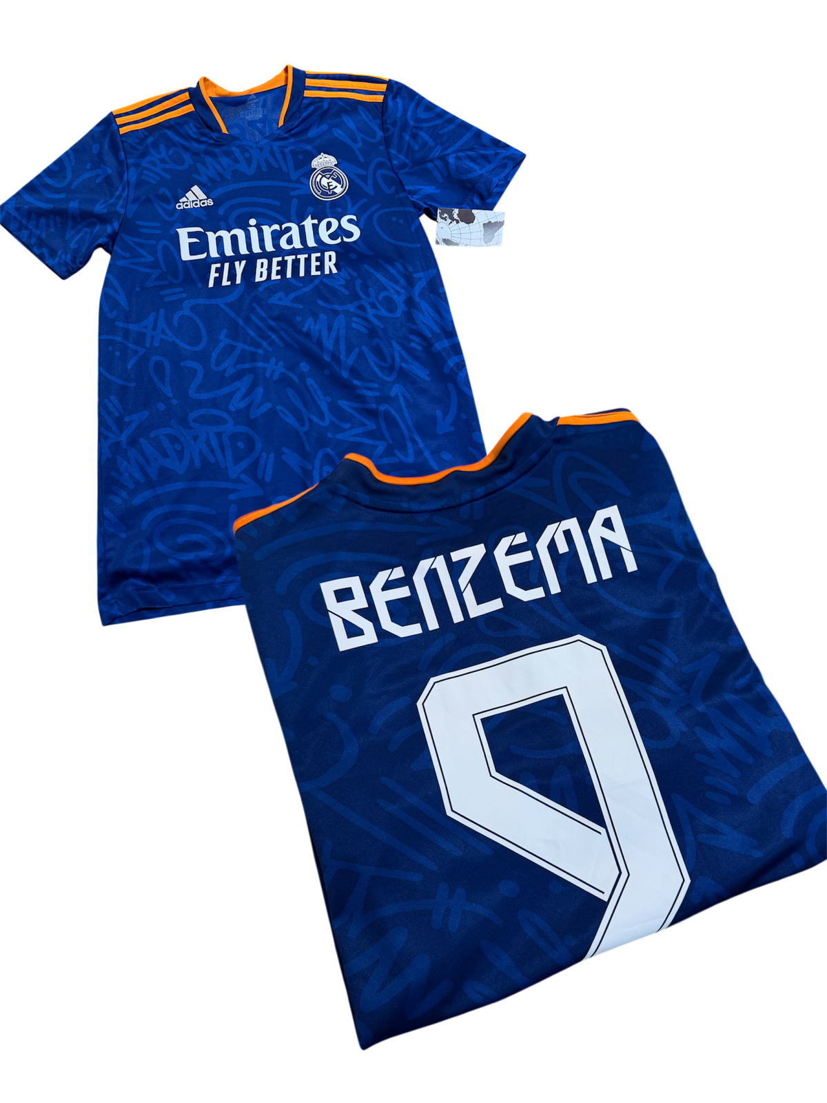 Real Madrid - Benzema #9 Jersey – Size Small - PreOwned -
