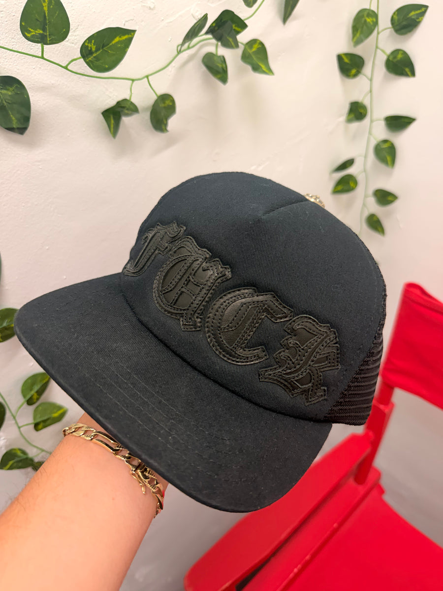 Chrome Hearts - F*CK Leather Trucker - Black