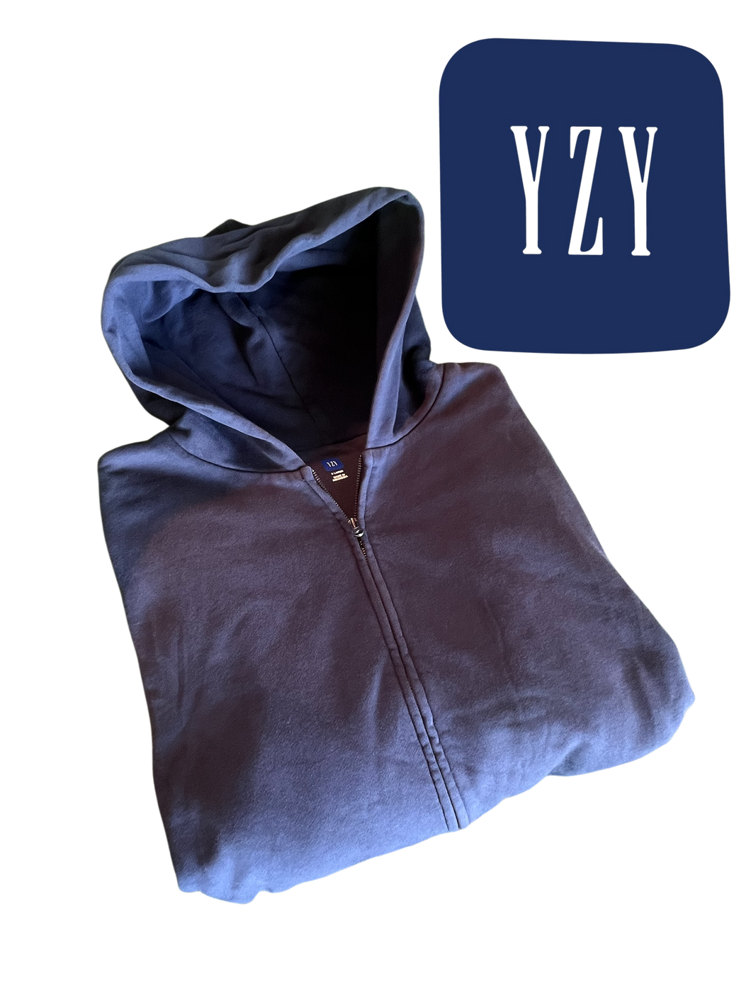 YZY GAP Navy Zip Up Hoodie Size XLARGE