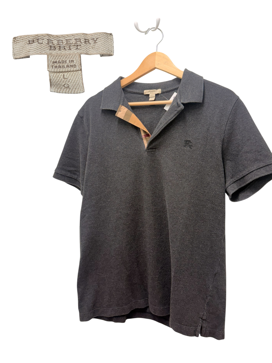 Burberry - Polo - Charcoal Nova Check - Size L