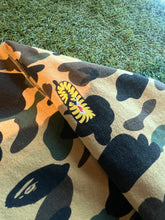Load image into Gallery viewer, BAPE Yellow Camo PONR Shark Full Zip Hoodie Size Medium
