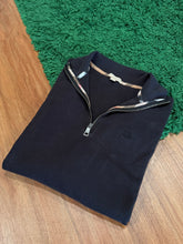 Load image into Gallery viewer, Burberry - Black Quarter Zip Sweater Medium - Retail $495
