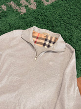 Load image into Gallery viewer, Burberry - Heather Gray Quarter Zip Pullover - Large
