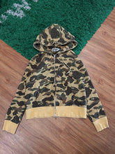 Load image into Gallery viewer, BAPE - Green Camo Full Zip Hoodie Size Medium - PreOwned
