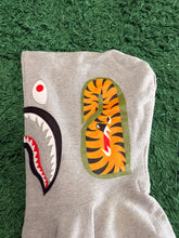Load image into Gallery viewer, BAPE - Grey Shark Full Zip Hoodie - Size XL - PreOwned
