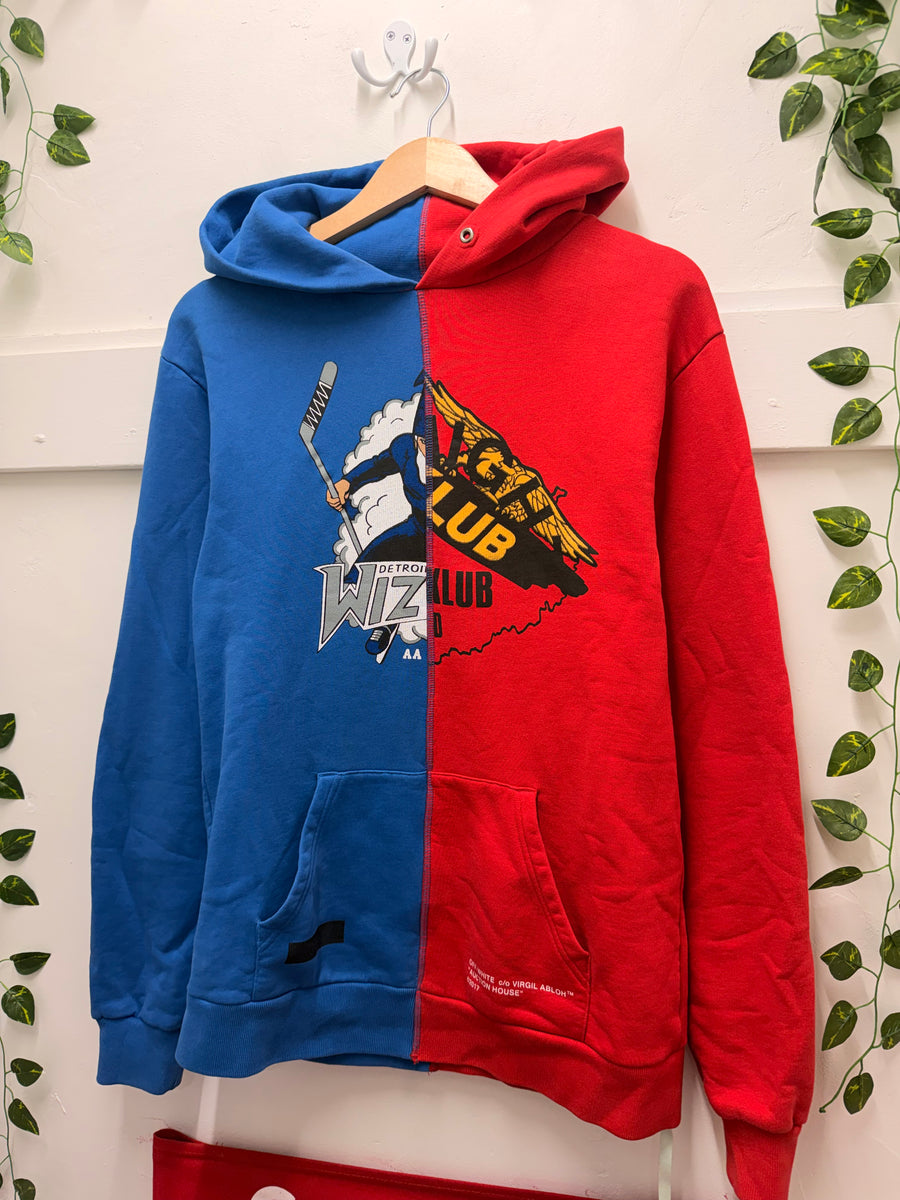 Off-White - Midnight Studios Split Hoodie - Blue/Red -