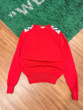 Load image into Gallery viewer, Burberry - Red Check Shoulders Crewneck - Size M - Preowned
