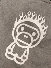 Load image into Gallery viewer, BAPE – Grey Flame Ape Head Reversible Tote Bag – OS – PreOwned - 4 Sided -
