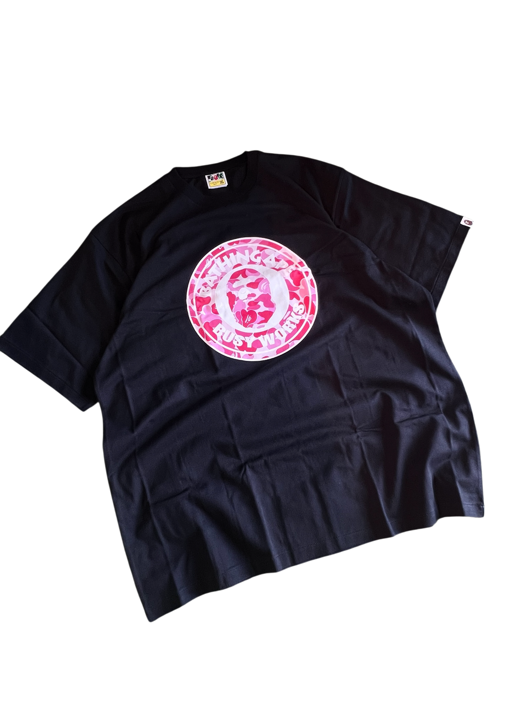 Bape Busy Works Pink Camo Tee Size 3XL