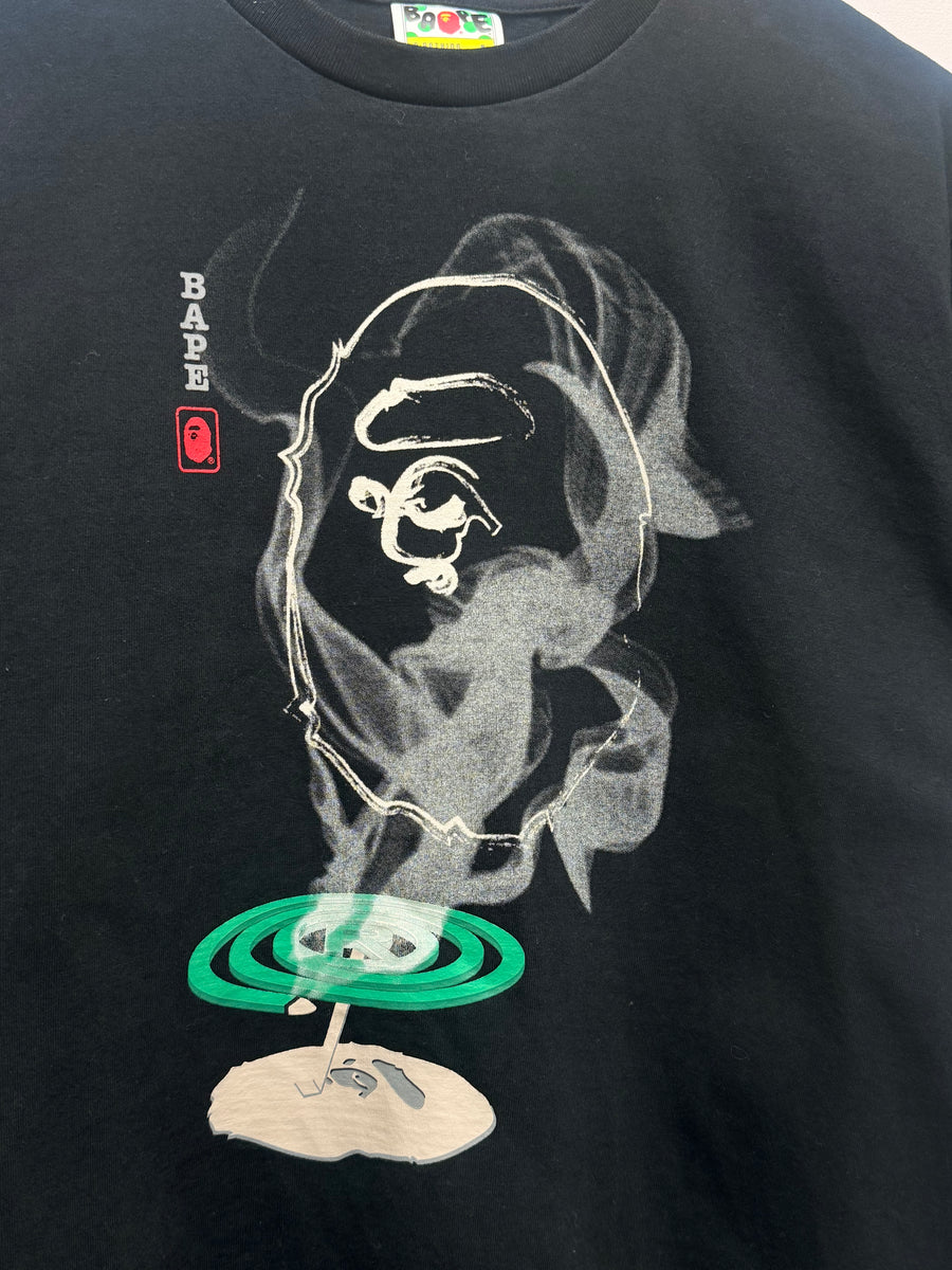 BAPE - Coil Ape Head Tee - Black