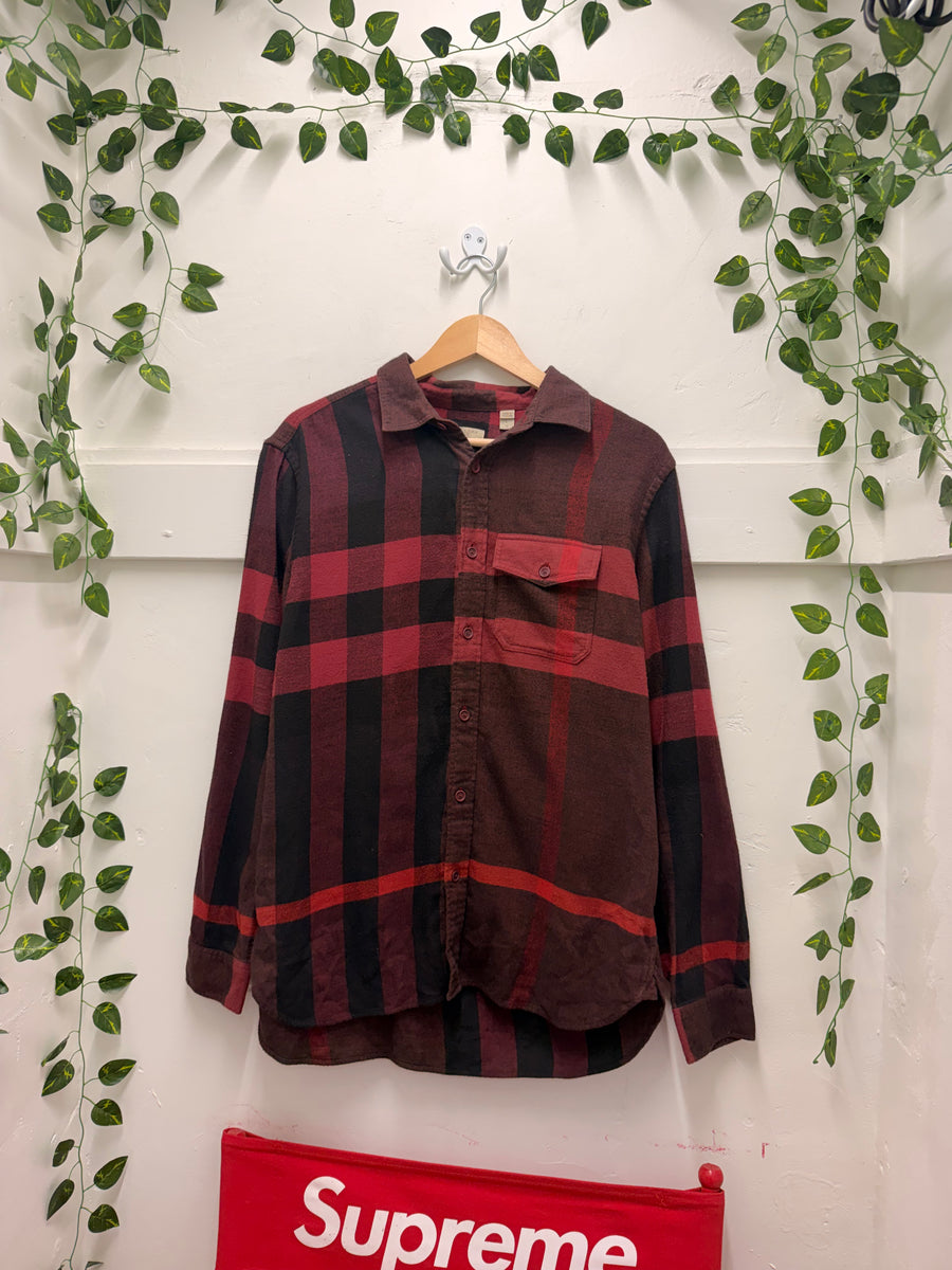 Burberry - Flannel Shirt - Burgundy Black Check -