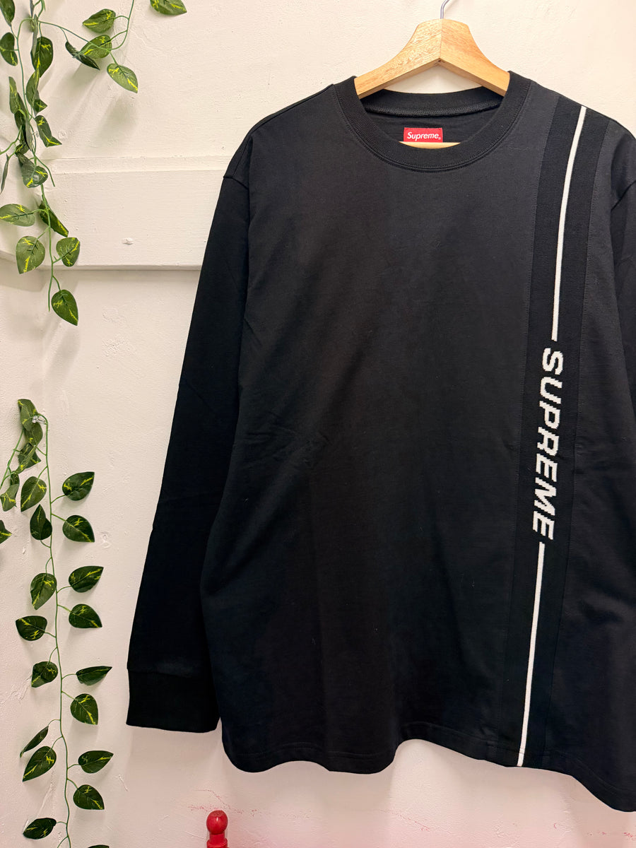 Supreme - Vertical Logo Stripe L/S - Black