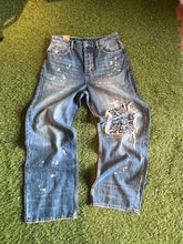 Load image into Gallery viewer, KSUBI Blue Wide Leg Denim Jeans Size 32 (SOLD U SLEPT)
