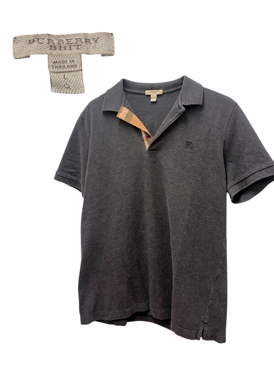 Burberry - Polo - Charcoal Nova Check - Size L