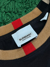 Load image into Gallery viewer, BURBERRY - Black Embroidered Logo Tee - Small (Oversized Fit) - PreOwned - Retail ~$320
