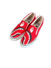 Load image into Gallery viewer, BAPE - Red Shark Slip-On Sneakers - Size 9M - PreOwned
