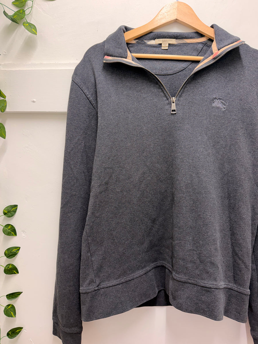 Burberry - Quarter Zip - Charcoal