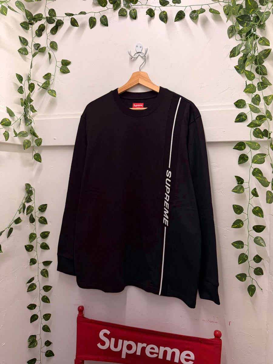 Supreme - Vertical Logo Stripe L/S - Black