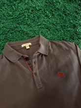 Load image into Gallery viewer, Burberry - Taupe Brown Long Sleeve Polo Large - Retail $395

