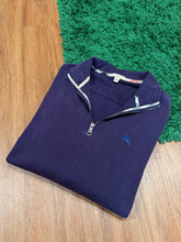 Load image into Gallery viewer, Burberry - Quarter Zip Pullover Purple - Size Large
