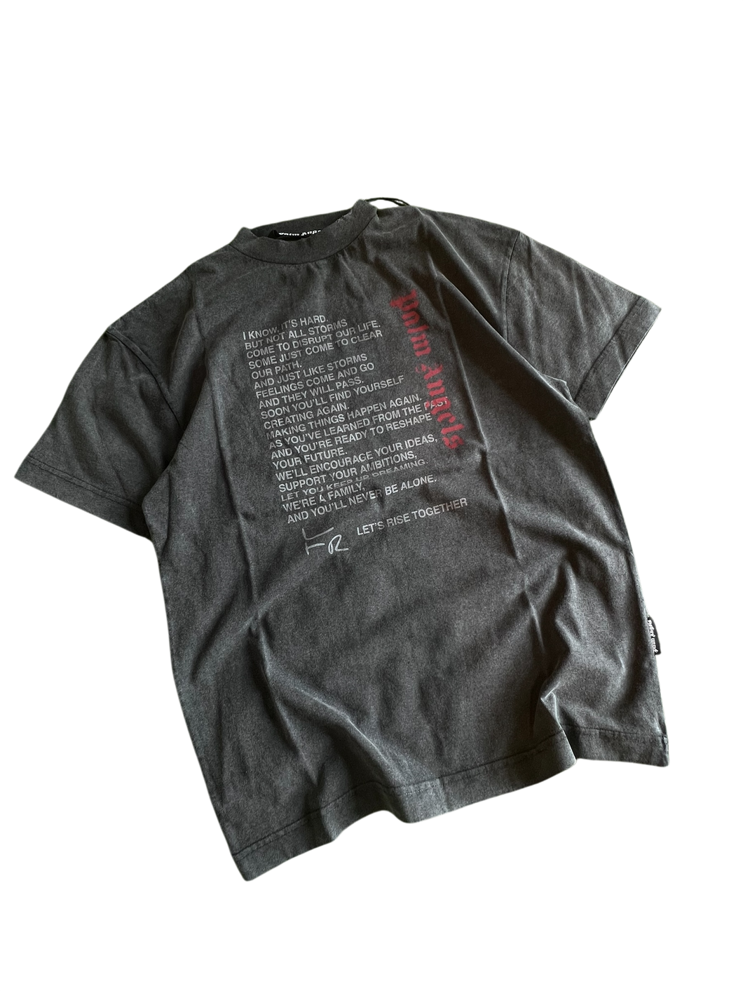 Palm Angels Charcoal Grey T-Shirt Size Small NEW