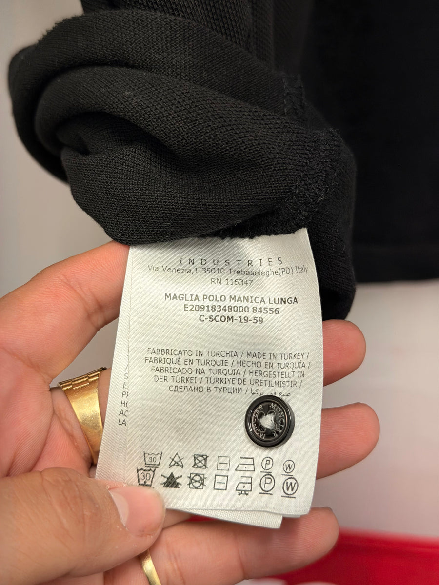 Moncler - Long Sleeve Polo - Black