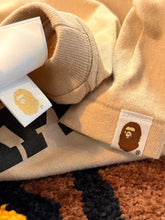 Load image into Gallery viewer, Bape Beige Brown College Logo T-Shirt Size 3XL - New
