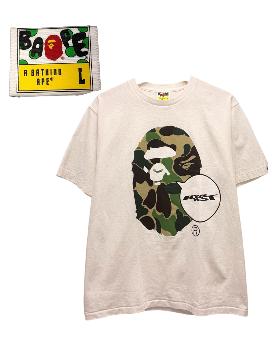 BAPE - Hypefest Ape Head Tee - White Camo
