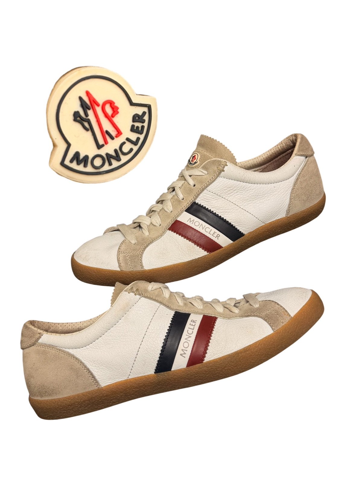 Moncler - Monaco Sneakers - White Beige - Size 41 / 8M -