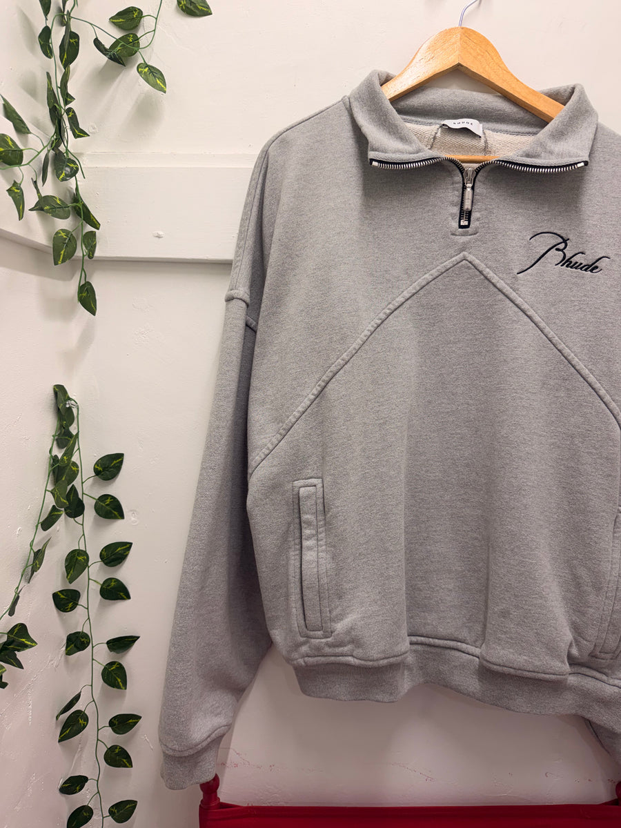 Rhude - Classique Quarter Zip - Heather Grey