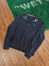 Load image into Gallery viewer, Burberry Quarter Zip Pullover - Charcoal | Size L Preowned
