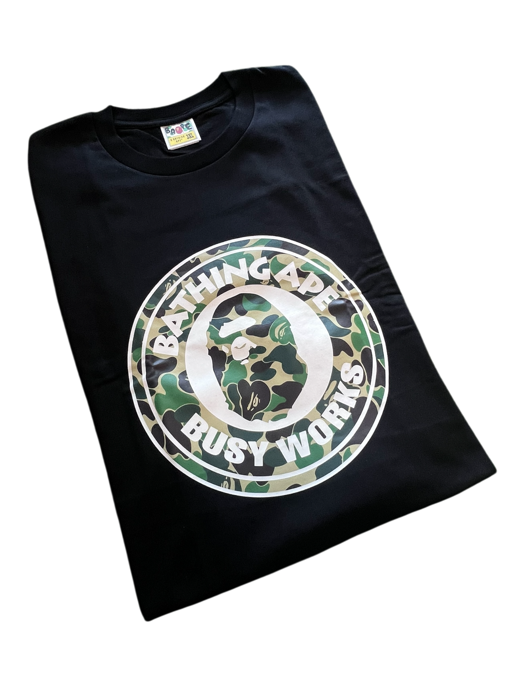 Bape Busy Works Green Camo Tee Size 3XL (SOLD U SLEPT)