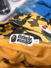 Load image into Gallery viewer, BAPE - Yellow Camo Shark Full Zip Hoodie Large
