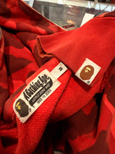 Load image into Gallery viewer, BAPE Red Camo Shark Hoodie – M – Pre-Owned
