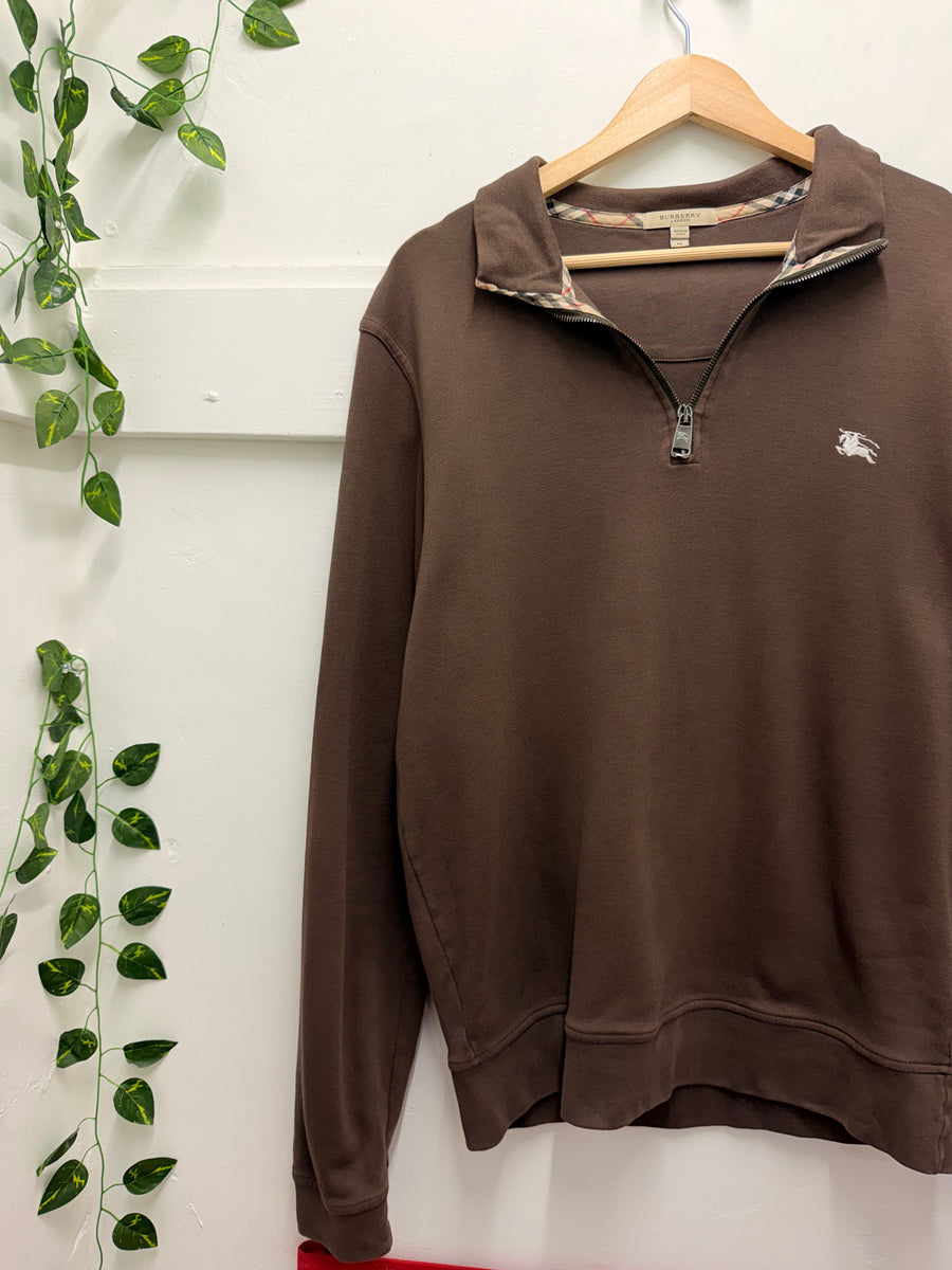 Burberry - Quarter Zip - Chocolate