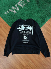 Load image into Gallery viewer, Stüssy - Black World Tour Crewneck Medium
