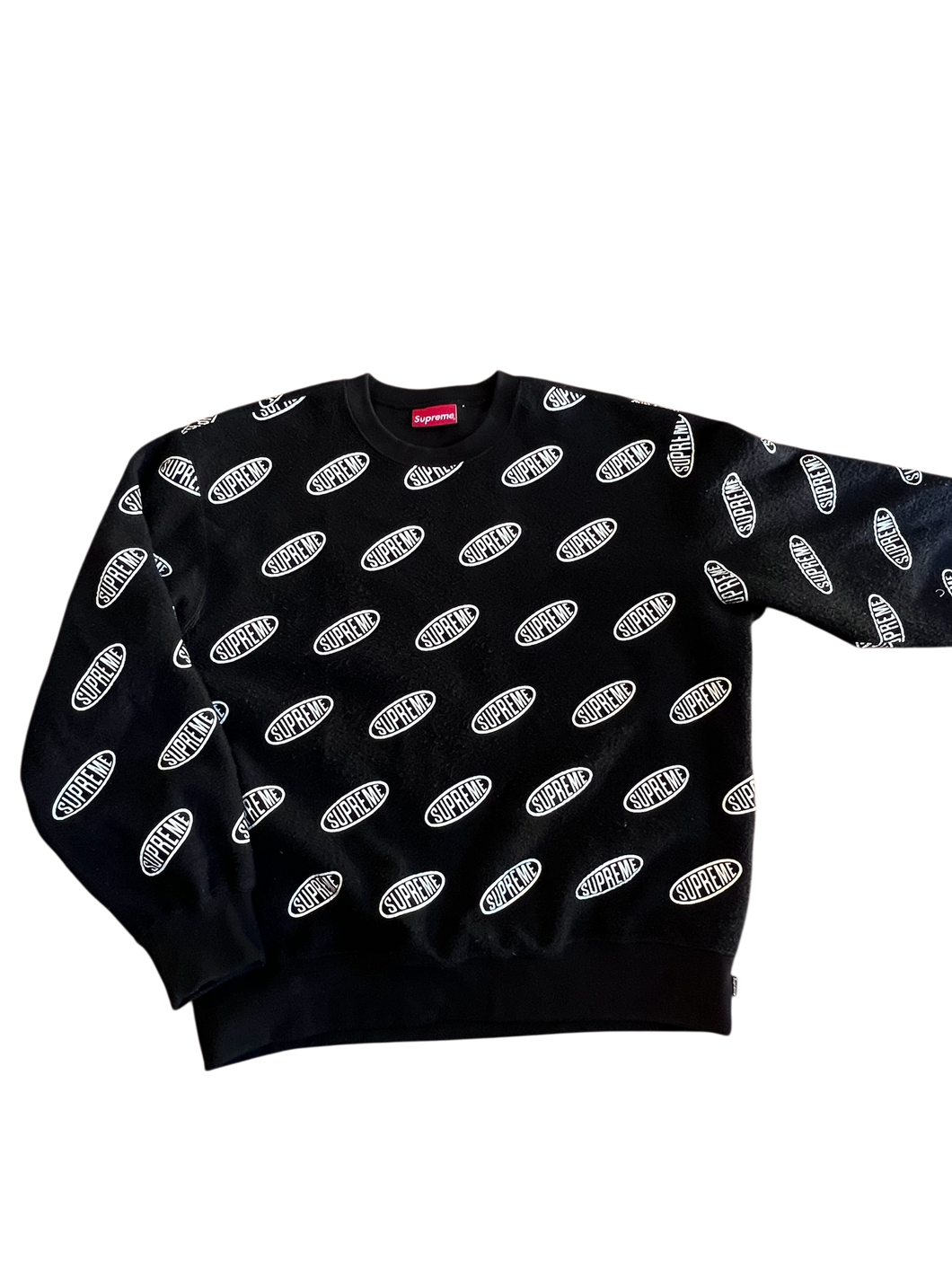Supreme Oval Logo Velour Crewneck – Size Medium