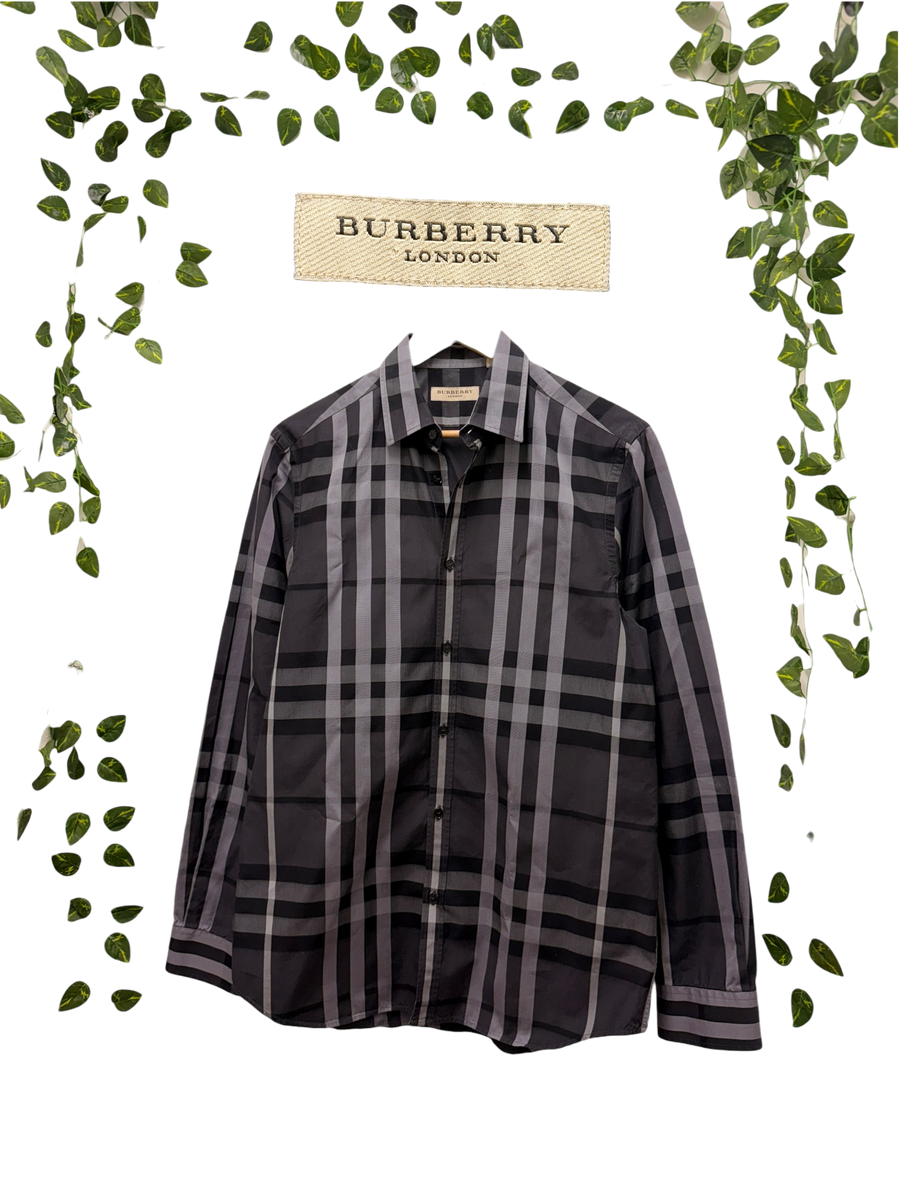 Burberry - Check Button Down - Grey Black