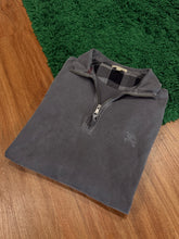 Load image into Gallery viewer, Burberry - Vintage Grey Quarter Zip Sweatshirt - XL - Retail $495

