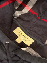 Load image into Gallery viewer, Burberry - Dark Navy Check Lined Hoodie - Size Small
