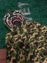 Load image into Gallery viewer, BAPE Double Shark Full Zip Hoodie – Green Camo – Size Large – PreOwned
