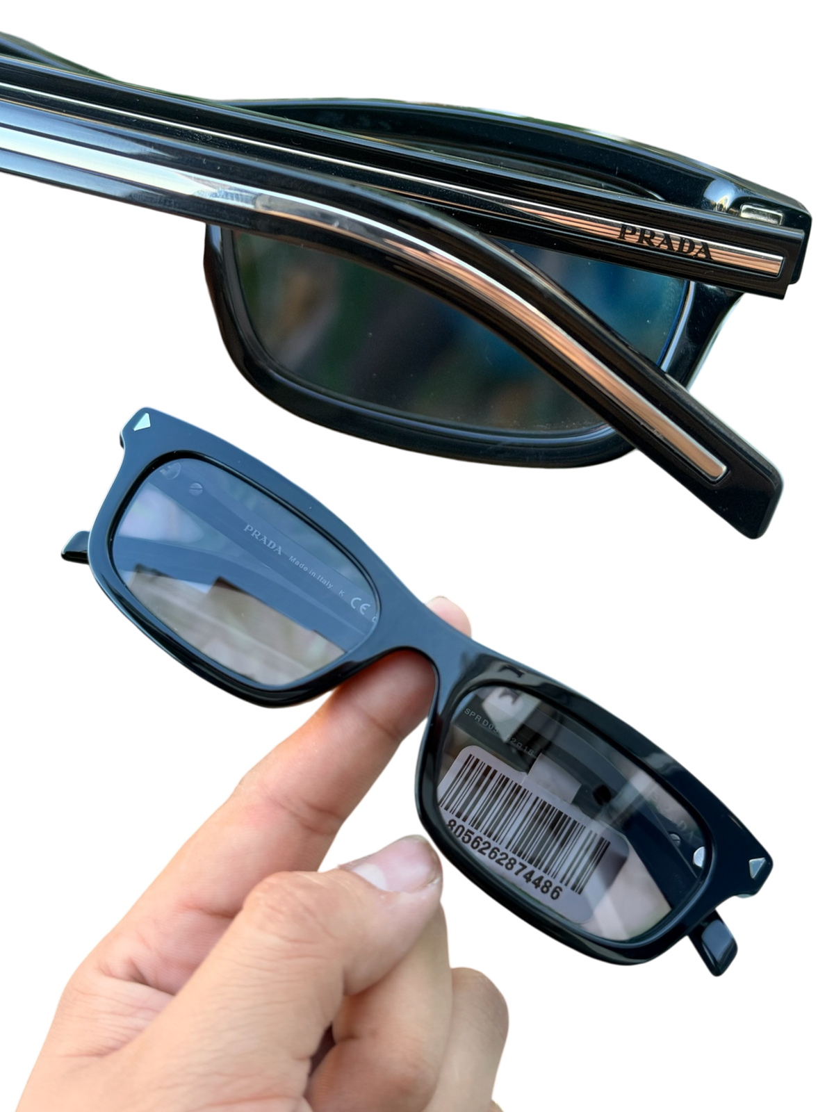 Prada - Black Sunglasses - Black Shine - Size 52 - Brand New - Retail $524