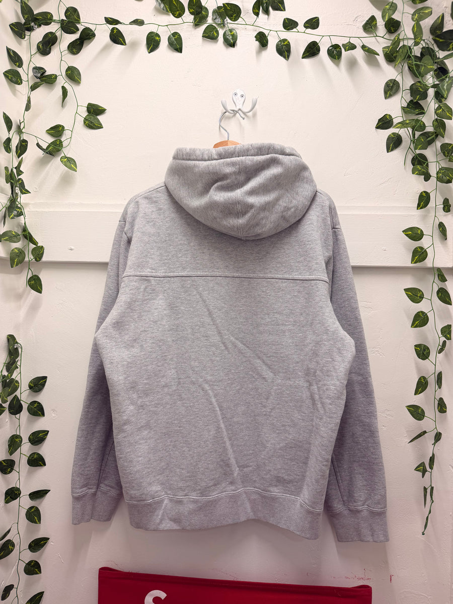Supreme - Text Stripe Hoodie - Heather Grey