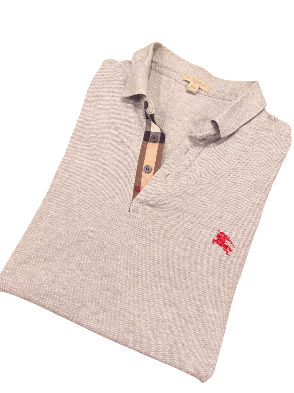 Burberry - Polo - Heather Grey - Preowned - Large -